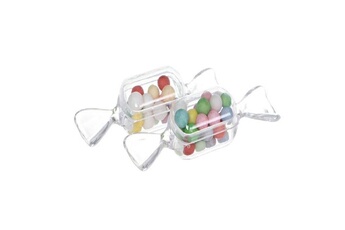 Article et décoration de fête Wewoo 10 pcs / set boîte à bonbons créative transparente petite en plastique forme de bonbon claire
