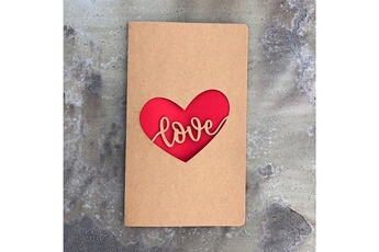 Article et décoration de fête Wewoo 10 pcs retro kraft paper hollowed love carte de voeux carte de message de la saint-valentin (amour)