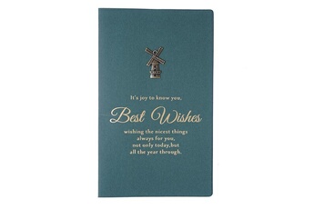 Article et décoration de fête Wewoo 10 pcs rétro métal pliant estampage à chaud carte de remerciement carte d'anniversaire à la main carte de saint valentin (moulin à vent)