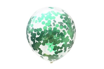 Article et décoration de fête Wewoo Décorations de fête 10 pcs 12 pouces ballons de confettis décoration de mariage joyeux anniversaire ballon en latex vert