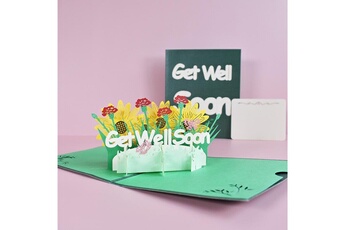 Article et décoration de fête Wewoo 2 pcs 3d carte de voeux en trois dimensions condoléances carte de confort
