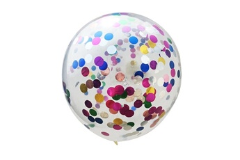 Article et décoration de fête Wewoo Décorations de fête 10 pcs 12 pouces ballons de confettis décoration de mariage joyeux anniversaire ballon en latex rond multicolore
