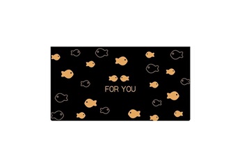 Article et décoration de fête Wewoo 12 pcs black bronzing voeux carte vacances haut de gamme bénédiction dorée carte de voeux avec enveloppe (petit poisson)