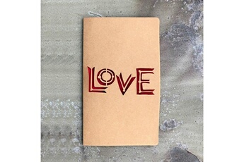 Article et décoration de fête Wewoo 10 pcs retro kraft paper hollowed love carte de voeux carte de message de la saint-valentin (lettre love)