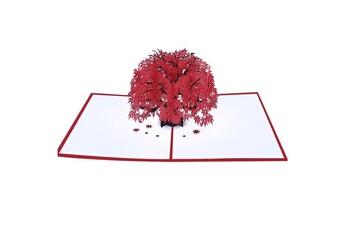Article et décoration de fête Wewoo Carte de voeux tridimensionnelle d'érable carte d'anniversaire carte 3d feuille d'érable rouge