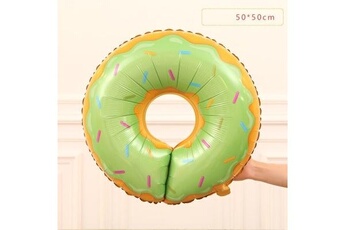 Article et décoration de fête Wewoo 4 pcs donut bonbons crème glacée en forme de ballon en aluminium joyeux anniversaire décorations grand hélium gonflable (green dount)