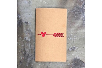 Article et décoration de fête Wewoo 10 pcs retro kraft paper hollowed love carte de voeux carte de message de la saint-valentin (hit the heart)