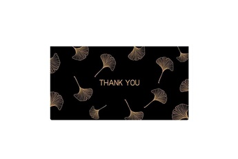 Article et décoration de fête Wewoo Carte de voeux bronzante noire 12 pcs carte de voeux de bénédiction dorée haut de gamme avec enveloppe (ginkgo)