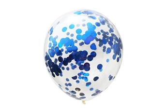 Article et décoration de fête Wewoo Décorations de fête 10 pcs 12 pouces ballons de confettis décoration de mariage joyeux anniversaire ballon en latex bleu