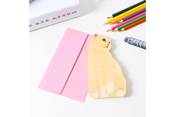 Article et décoration de fête Wewoo 20 pcs mignon animal mini carte anniversaire / carte de remerciement (chat jaune)