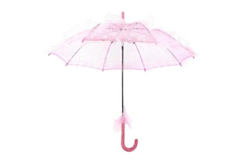 Article et décoration de fête Wewoo Décorations de fête mariage dentelle coton parapluie danser photographie prop rose