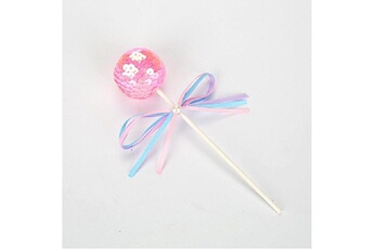 Article et décoration de fête Wewoo Décorations de fête 3 pcs ruban bow sequin ball cake party dessert carte insérée rose