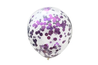 Article et décoration de fête Wewoo Décorations de fête 10 pcs 12 pouces ballons de confettis décoration de mariage joyeux anniversaire ballon en latex violet