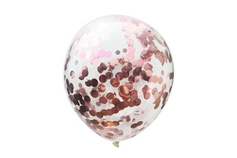 Article et décoration de fête Wewoo Décorations de fête 10 pcs 12 pouces ballons de confettis décoration de mariage joyeux anniversaire ballon en latex or rose