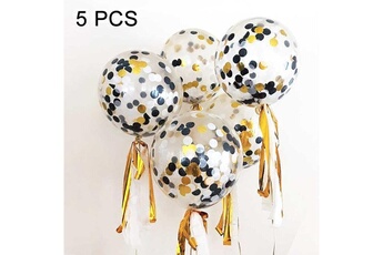 Article et décoration de fête Wewoo 5 pcs 12 pouces ballons confettis colorés de mariage décoration scène ornement