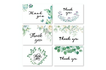 Article et décoration de fête Wewoo 4 pièces un ensemble de 6 cartes de remerciement carte de voeux créative pliée en deux (ensemble de 6 feuilles (avec enveloppe))