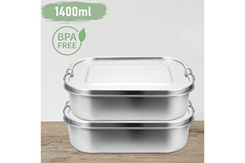 Coffret repas bébé Einfeben 2x 1400ml lunch box inox lunch box inox lunch box maternelle sans bpa