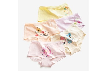 Range Pyjama Einfeben 5x filles sous-vêtements enfants différentes couleurs slips boxer culotte taille 100,rouge
