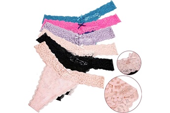 Range Pyjama Einfeben Lot de 6 slips string pour femme en coton sous-vêtements pantalons taille s,rose
