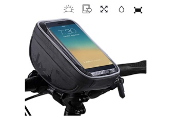 Chronus Vélo électrique Cyclisme vélo sac guidon pack vtt faisceau avant de téléphone portable extérieur étanche écran tactile 6.0 pouces support(noir)