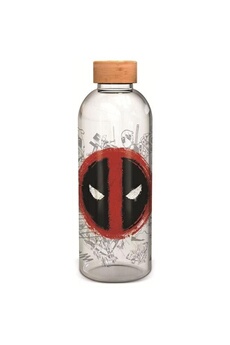 Gourde et poche à eau GENERIQUE Deadpool - bouteille large - en verre avec manchon silicone - réutilisable - 1030 ml