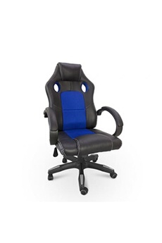 chaise gaming franchi bürosessel chaise de bureau sport ergonomique à hauteur réglable en simili cuir le mans sky
