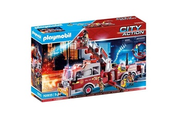 Camion de pompier PLAYMOBIL Playmobil - 70935 - camion de pompiers avec echelle