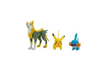 Figurine pour enfant Jazwares Pokémon - pack 3 figurines battle gobou, pikachu 1, fulgudog 5 cm