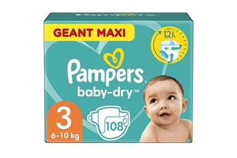Couche bébé Pampers Pampers baby-dry taille 3 - 108 couches