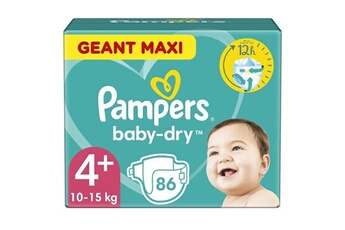 Couche bébé Pampers Pampers baby-dry taille 4+ - 86 couches