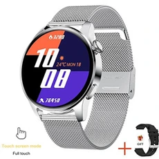 Montre connectée Rumocovo Montre connectée pour hommes et femmes,avec appels Bluetooth,étanche, moniteur d'activité physique,2861 - Maille argent