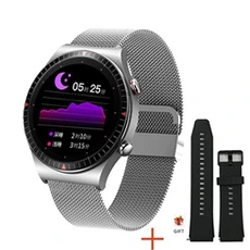 Montre connectée Rumocovo ® Montre connectée de luxe pour hommes, Bluetooth, appels, carte mémoire 4G, enregistrement de musique, 2460 - Maille Argent