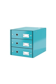 armoire de bureau leitz module de classement click&store wow 3 tiroirs vert menthe
