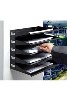 caisson et casier de bureau durable durable module de classement business, 5 compartiments, gris noir