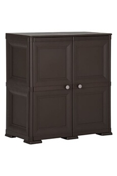 armoire de bureau vidaxl armoire en plastique 79x43x85,5 cm design de bois marron