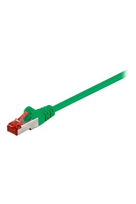 Câbles réseau Wentronic goobay - Cordon de raccordement - RJ-45 (M) pour RJ-45 (M) - 50 cm - SFTP, PiMF - CAT 6 - moulé, sans crochet - vert