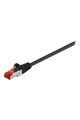 Câbles réseau Wentronic goobay - Câble réseau - RJ-45 (M) pour RJ-45 (M) - 1 m - SFTP, PiMF - CAT 6 - moulé - noir