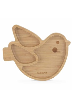 Assiette bébé Miniland Assiette compartimentée en bois chick
