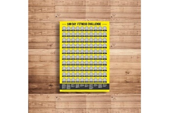 Autre jeu de plein air Totalcadeau Poster à gratter challenge 100 jours fitness défi cadeau sportif