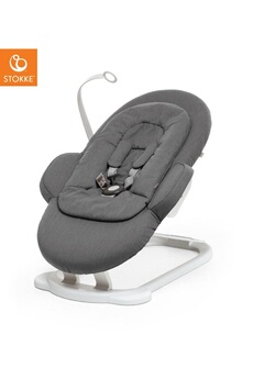 Coussin chaise haute Stokke Transat pour chaise haute steps - white deep grey