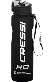 Gourde et poche à eau Cressi Cressi water bottle h20 frosted bouteille de sport adulte unisexe, noir, 600 ml