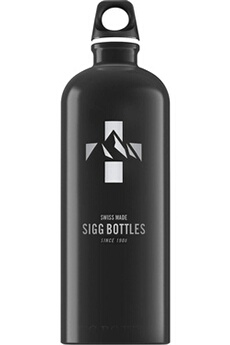 Gourde et poche à eau Sigg Sigg mountain black bouteille réutilisable (1 l), bouteille hermétique sans substances nocives, bouteille en aluminium ultra-légère, bouchon à vi