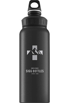 Gourde et poche à eau Sigg Sigg wmb mountain black touch bouteille réutilisable (1 l), bouteille hermétique sans substances nocives, bouteille en aluminium ultra-légère, bo