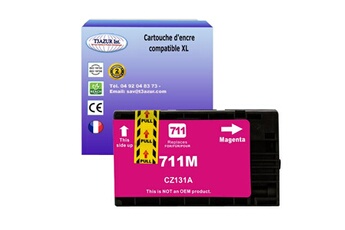 T3azur Cartouche d'encre - cartouche compatible avec l'imprimante hp designjet t100, t120, t125 remplace hp711 xl (cz131a) magenta- 26ml