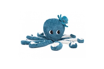 Peluche Globe Trotoys Ptipotos pieuvre maman et bebe bleu
