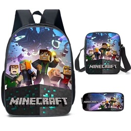 Sac De Sport Enfant Minecraft - Sac à Dos Crèche Piscine Avec Poche Chaussures - Modèle Officiel