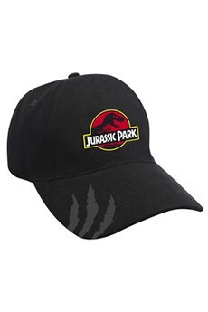casquette et chapeau goodies abystyle - jurassic park - casquette black jurassic logo