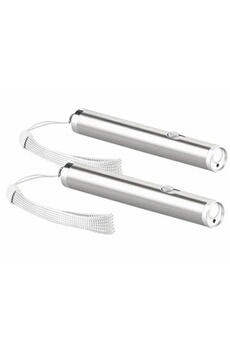 lampe de poche (standard) pearl : 2 lampes de poche à led et pointeur laser