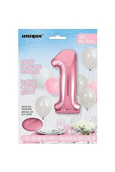 Article et décoration de fête Unique Party Unique party - 54453 - ballon géant - numéro 1, 86 cm, rose pastel