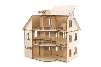 Puzzle Eco Wood Art Maquette 3d en bois - maison de poupées 54 cm
